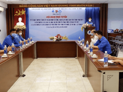 Đoàn trường ĐH KTCN Long An tham dự hội nghị trực tuyến triển khai chuyên đề Chỉ thị 05 năm 2021 và tập huấn đội ngũ báo cáo viên, tuyên truyền viên của Tỉnh Đoàn