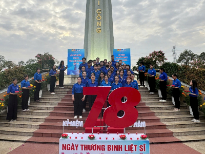 Tuổi trẻ Đoàn trường Đại học Kinh tế Công nghiệp Long An thắp nến tri ân các anh hùng liệt sĩ