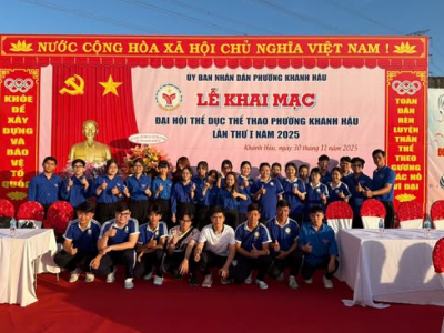Đại hội Thể dục thể thao phường Khánh Hậu lần thứ I năm 2025